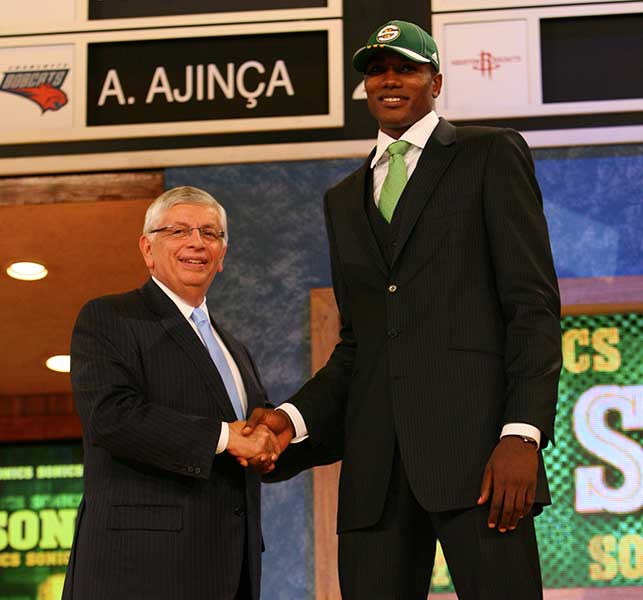 Serge Ibaka, selected twenty fourth overall by the Seattle News